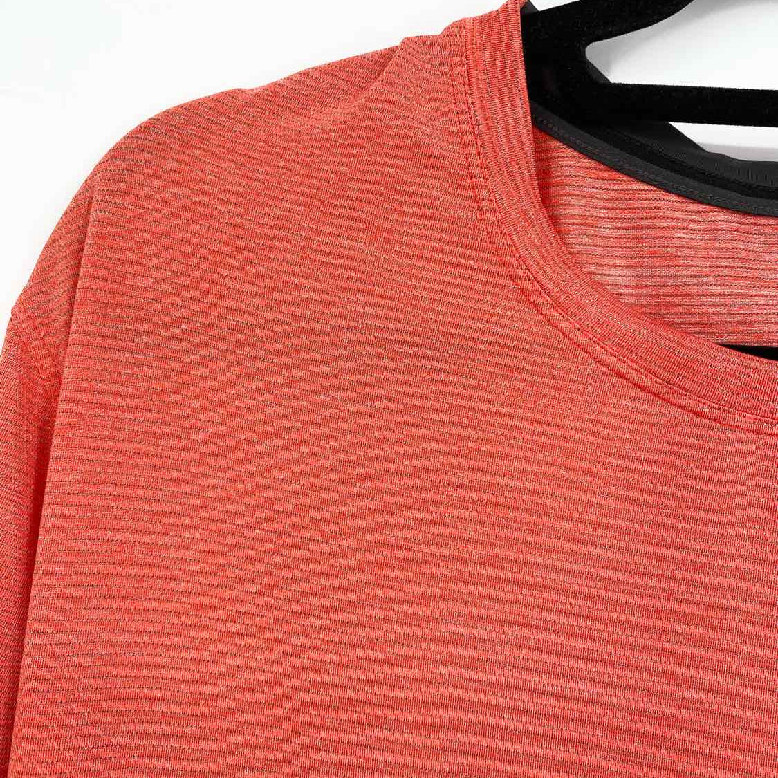 Lululemon Men's Red Size L Stripe Short Sleeve Shirt