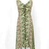 REFORMATION Women's Green Size 0 Sleeveless Floral Dress