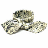 Green White Snake Print Scarf Wrap Bangle