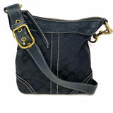 Coach Canvas Black Convertible Signature Crossbody
