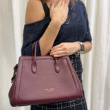 Kate Spade Knott Medium Burgundy Pebbled Tote