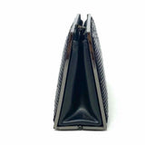 Whiting and Davis Metal Mesh Black Hinged Clutch