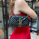 Versace Black Mini Greca Goddess Quilted Leather Shoulder Bag
