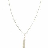 Tiffany & Co. Elsa Peretti 925 Sterling Silver 15.5" Tassel Pearl Necklace