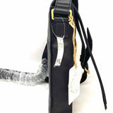 HOBO INTERNATIONAL Mystic Black Zip Studded Leather Messenger Bag