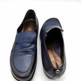 Taryn Rose Women's Purple Blue Size 8 Leather Color Block Loafers