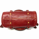 Dooney & Bourke Florentine Red Zip Tassel Pebbled Leather Satchel