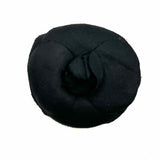 Chanel Black Camellia Brooch