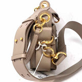 Chloe Small Tess Taupe Saddle Bag O Ring Leather Shoulder Bag