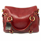 Dooney & Bourke Florentine Red Zip Tassel Pebbled Leather Satchel