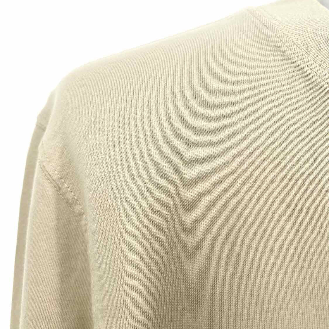 JACQUEMUS Le Tshirt Pino Khaki Size M Crew Neck Cut Out Cotton Crop Long Sleeve