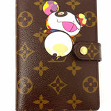 LOUIS VUITTON 2004 Panda Small Agenda Takashi Murakami Brown Monogram Wallet