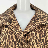 Jane Post Women's Brown Size S Leopard Print Coat