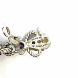 Judith Ripka 925 Sterling Silver Dangle Cable Flower Cubic Zirconia Earrings
