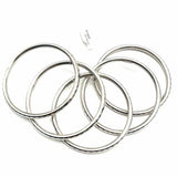 Roberto Coin Set of 5 .925 Sterling Silver Hammered Bangle Jewelry Set