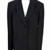 Ann Taylor Women's Black Size M 3 Piece Pinstripe Blazer Vest & Pants Set