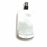 DAVID YURMAN 925 Sterling Silver Black Dog Tag Onyx Pendant