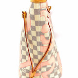 LOUIS VUITTON 2017 Tahitienne Neverfull MM Pink Damier Azur Full Set Tote