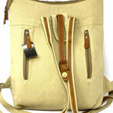 Myra Bags Canvas Gray Beige Abstract BackPack