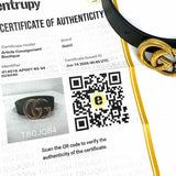 Gucci Black Bronze Tone Marmont Leather Belt