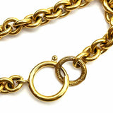 Chanel 1994 CC Medallion 24K Plated Gold Tear Drop Quilted France Necklace
