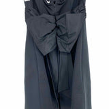 I. Magnin x Farinae Collection Women's Black Size 12 Strapless Bow Dress