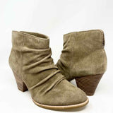 Splendid Women's Olive Size 7 Suede Scrunch Bootie