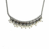 Brighton Silver tone Collar 17.5" Faux Pearl Necklace