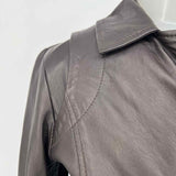 DOMA Women's Brown Size S Zip Leather Moto Jacket