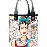 Brighton Fashionista Paris Blooms Mini Coated Canvas Multi-Color Graphics Tote