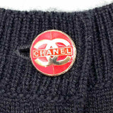Chanel Women's Black & Pink Size 38/S Button Down Cashmere Chain Cardigan