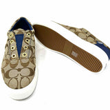 Coach Margo Women's Beige Size 6.5 Slip on Canvas Signature Sneakers