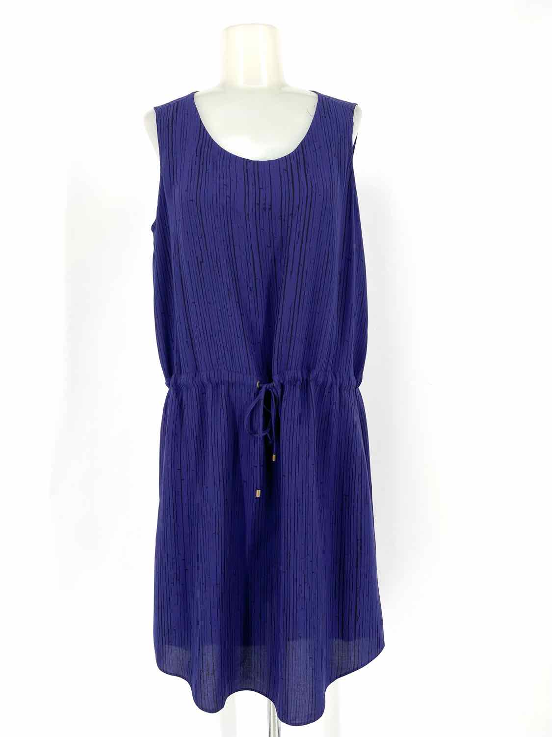 Eileen Fisher Women's Blue Size S Drawstring Silk Dress