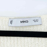 MNG Women's Cream Size L V-Neck Sweater
