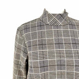 TUCKERNUCK Women's Gray Size S Long Sleeve Plaid Dress