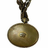SORRELLI Bronze Tone Pendant 20" Oval Necklace
