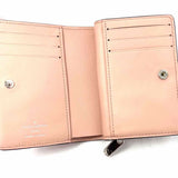 LOUIS VUITTON Clea Mahina Light Pink Compact Monogram Pebbled Leather Wallet
