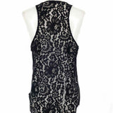 Equipment Femme Women's Black Size S Button Down Lace Sleeveless
