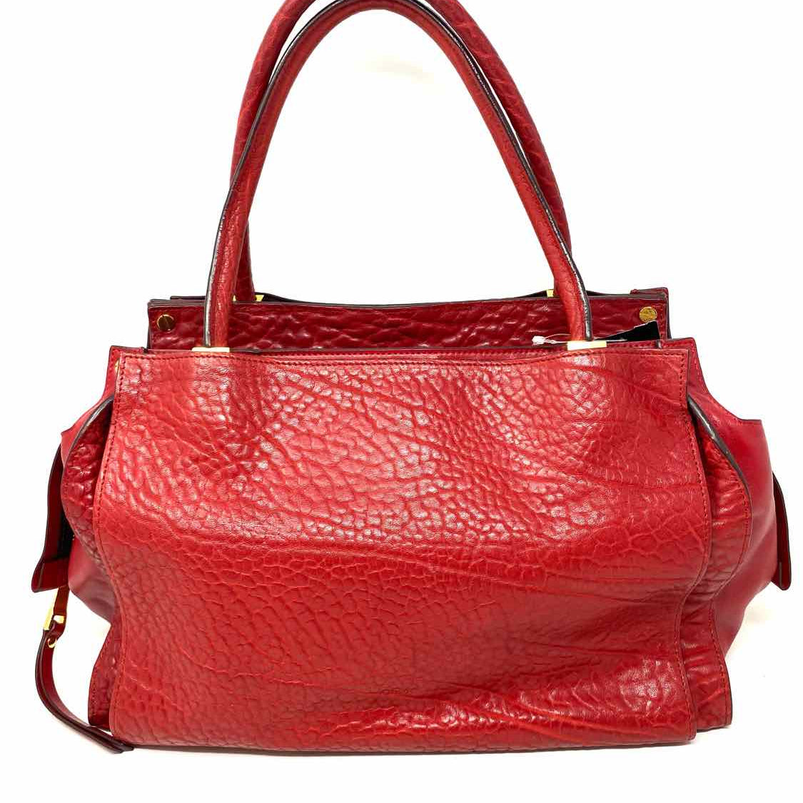 Chloe Dress Red Zip Hobo Leather Satchel