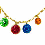 Somini Stainless Steel Gold Pendant 18 in Charm Necklace