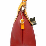 Dooney & Bourke Trina Red Zip Top Pebbled Leather Tote