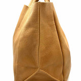 Ampersand As Apostrophe Beige Pebbled Leather Tote