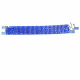 Swarovski Metal Blue 7 in Pave Crystal Bracelet
