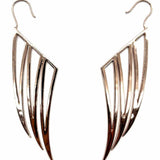Statement Rose Gold Tone Dangle Abstract Spike Earrings