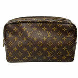 LOUIS VUITTON 1988 Trousse Toilette 28 Brown Monogram Made in France Clutch