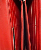Chanel 2010/11 CC Red Accordion Quilted Leather Wallet