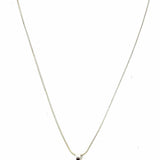 Estate 925 Sterling Silver Pendant 18" Square Amethyst Necklace