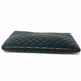 Chanel 2017-18 Boy O Case Black Quilted Lamb Leather Made in Italy Clutch
