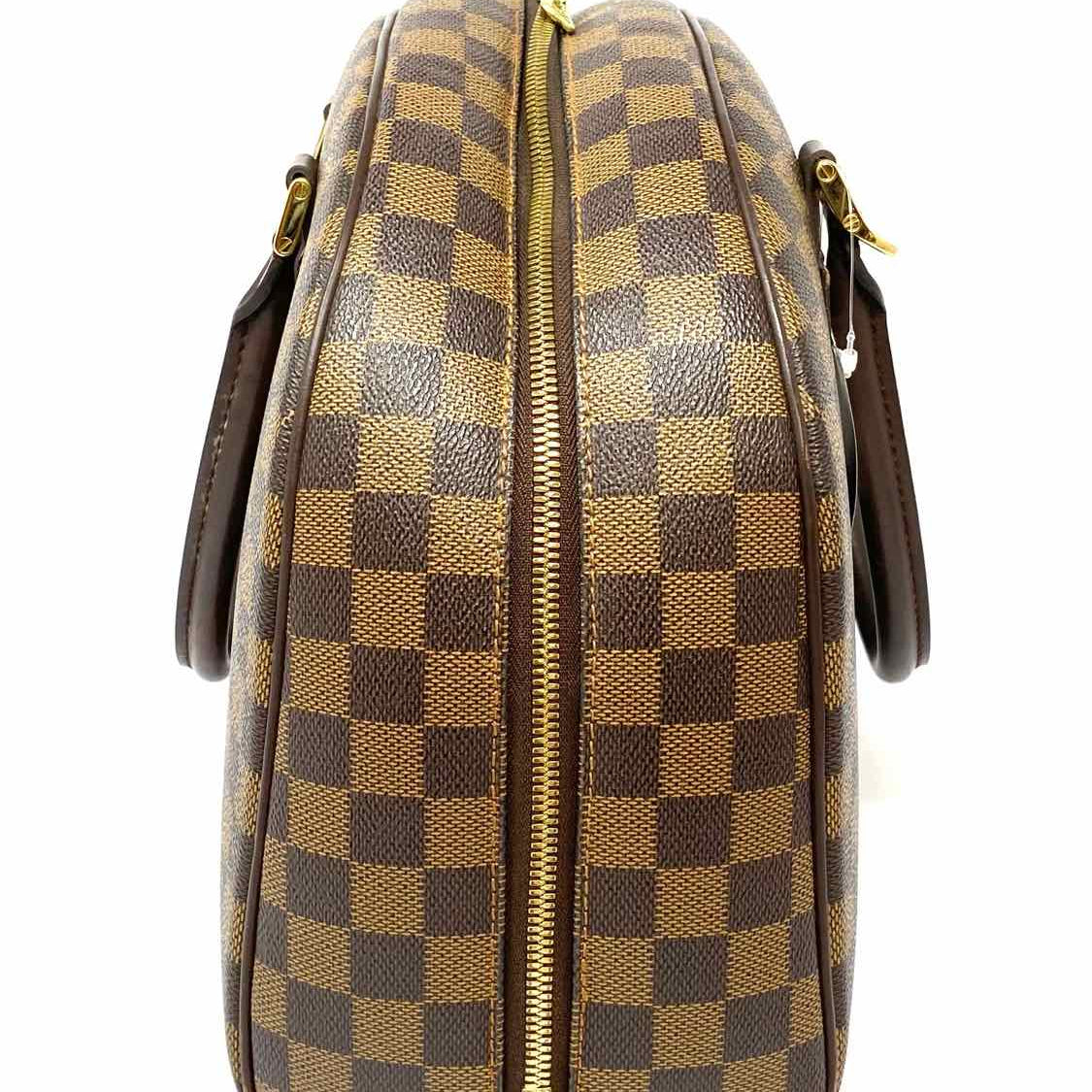 LOUIS VUITTON Coated Canvas Brown Dome Damier Ebene Satchel
