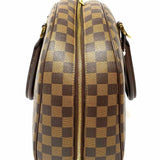 LOUIS VUITTON Coated Canvas Brown Dome Damier Ebene Satchel